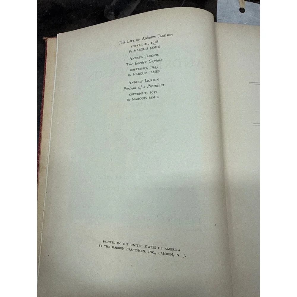 Bobbs-Merrill The Life of Andrew Jackson Book Red Vintage Biography